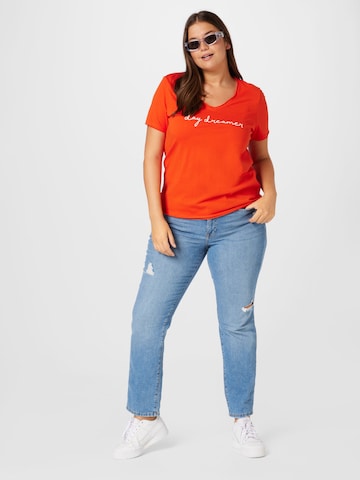 T-shirt 'QUOTE' ONLY Carmakoma en orange
