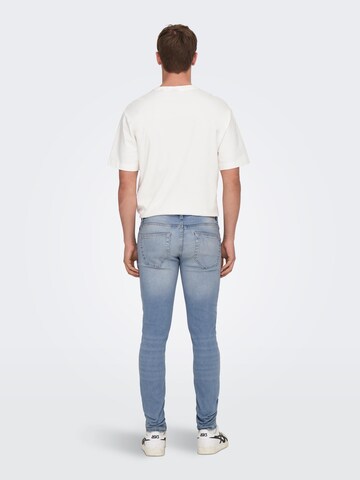 Coupe slim Jean 'Warp' Only & Sons en bleu