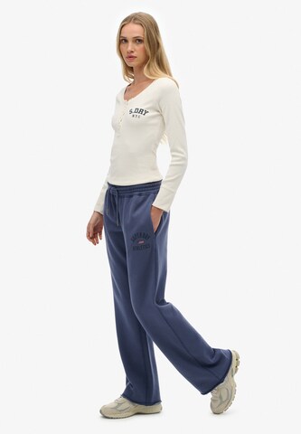 Superdry Regular Broek in Blauw