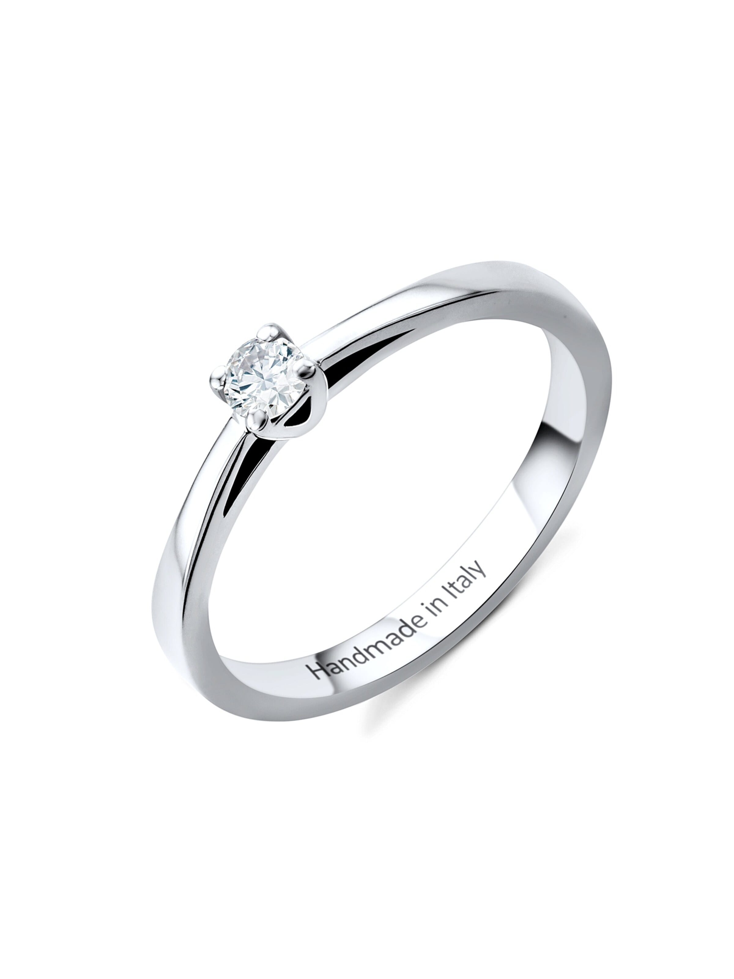 DIAMANT LETERNEL Ring 'Solitär' in Silver: front