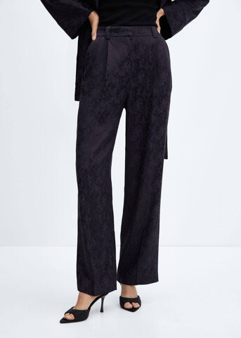 MANGO Wide leg Pleat-Front Pants 'Astrid' in Blue: front