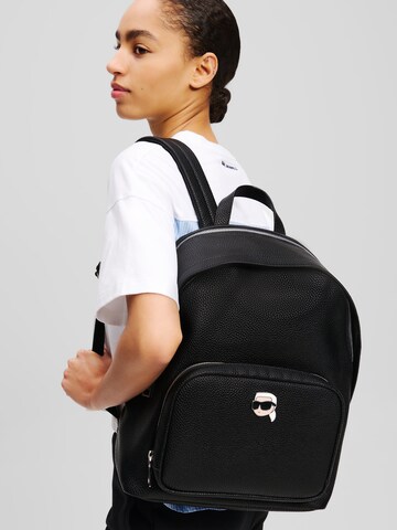 Karl Lagerfeld Rucksack 'IKON' in Schwarz: Vorderseite