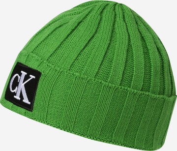 Calvin Klein Jeans - Gorra en verde: frente