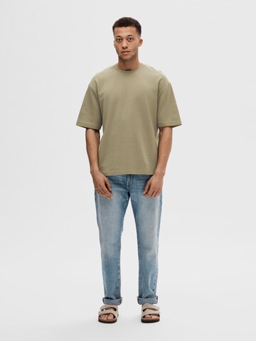 SELECTED HOMME T-shirt 'OSCAR' i grå