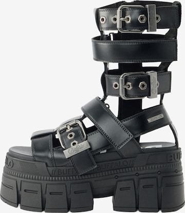 juoda BUFFALO Sandalai 'GOSPHER ZEUS': priekis