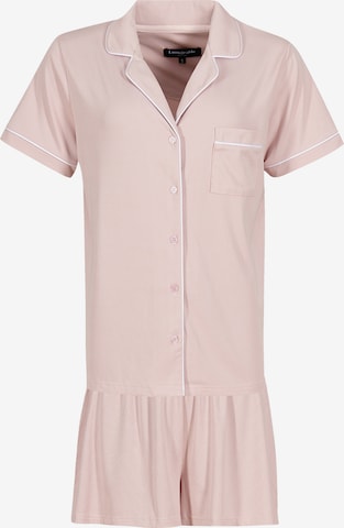 Loungeable Short Pajama Set in Pink: front