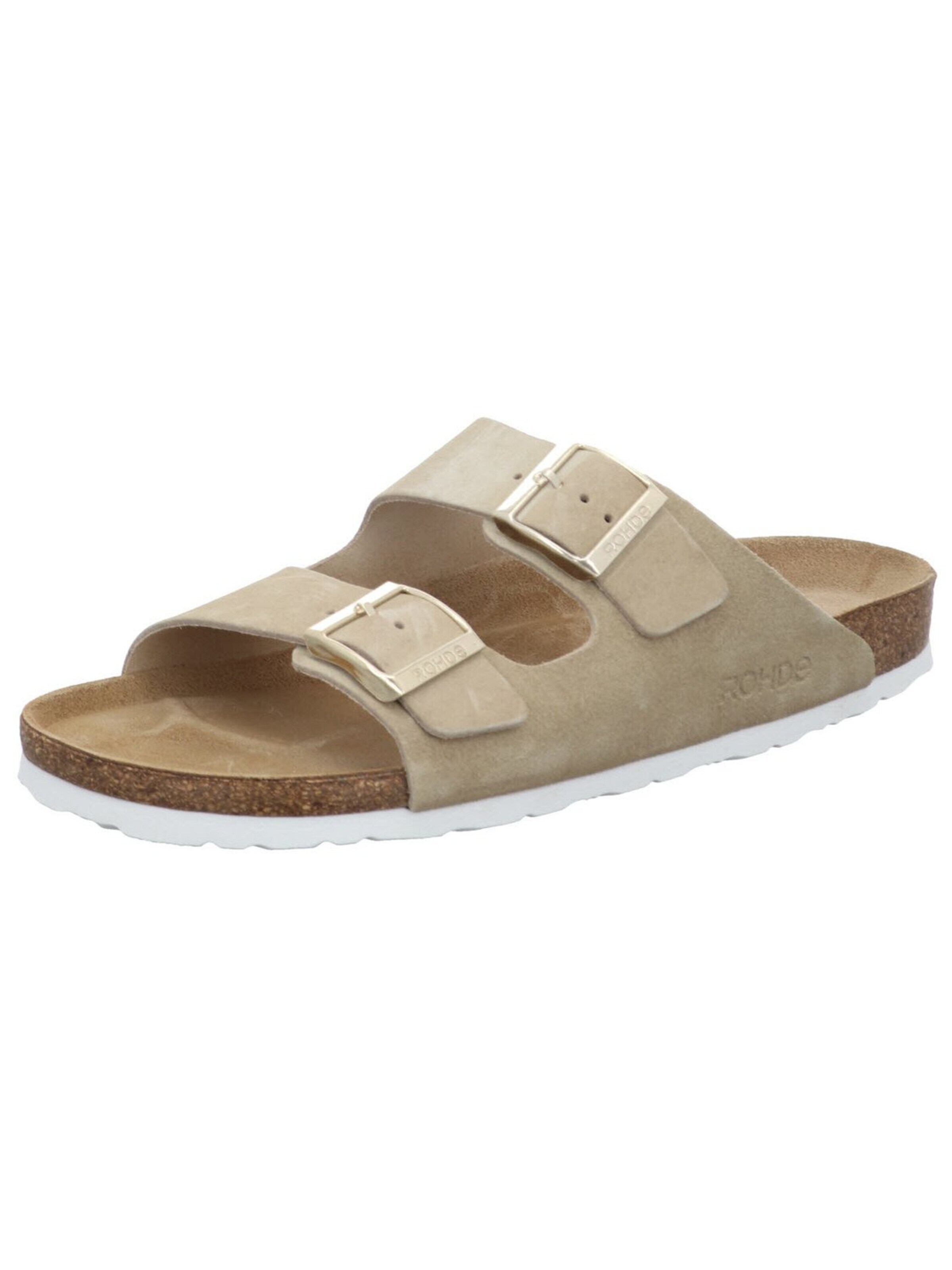 ROHDE Mules 'Pantolette Damen 5590 02 Velourleder in beige' in 36 in Beige, Item view