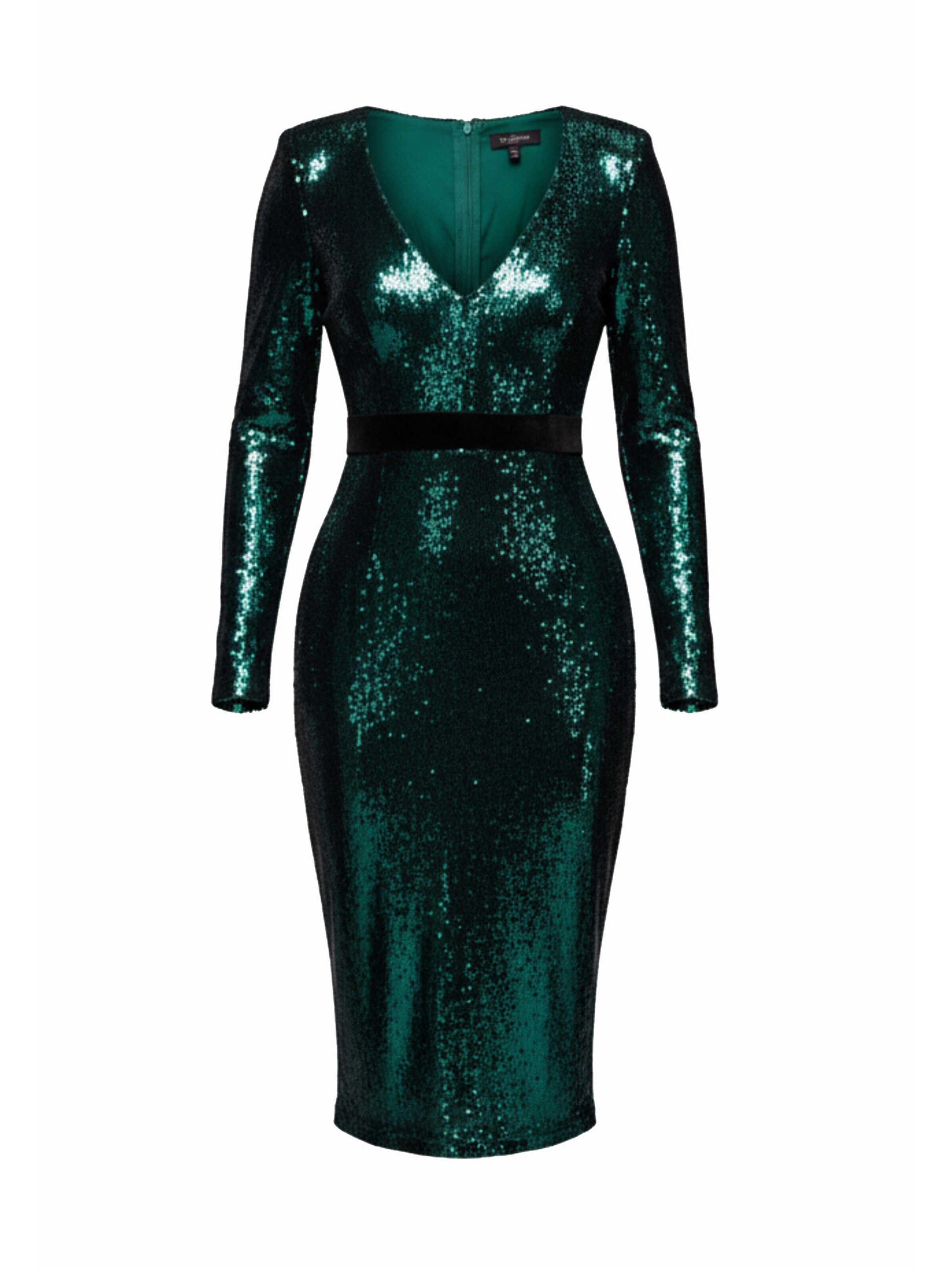 GODDIVA Jurk in de kleur Donkergroen, Productweergave