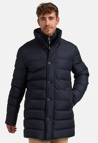 INDICODE JEANS Winter coat 'Wooding' in Blue: front