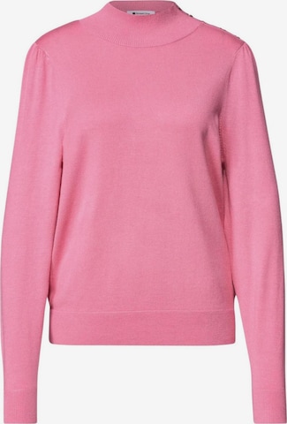 Pullover 'feminine sweater_button detail 304052' di STREET ONE in rosa: frontale