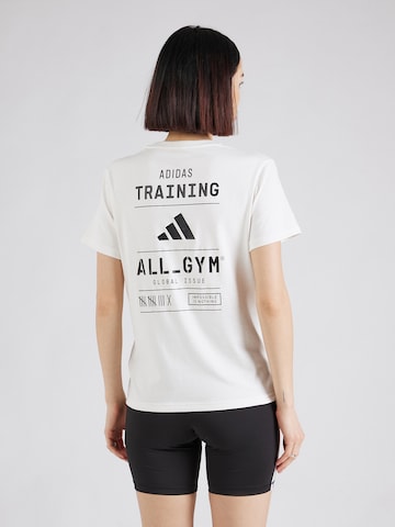 T-shirt fonctionnel 'TR CAT G T' ADIDAS PERFORMANCE en blanc