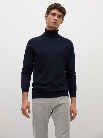 MANGO MAN Sweatshirt in Blauw: voorkant