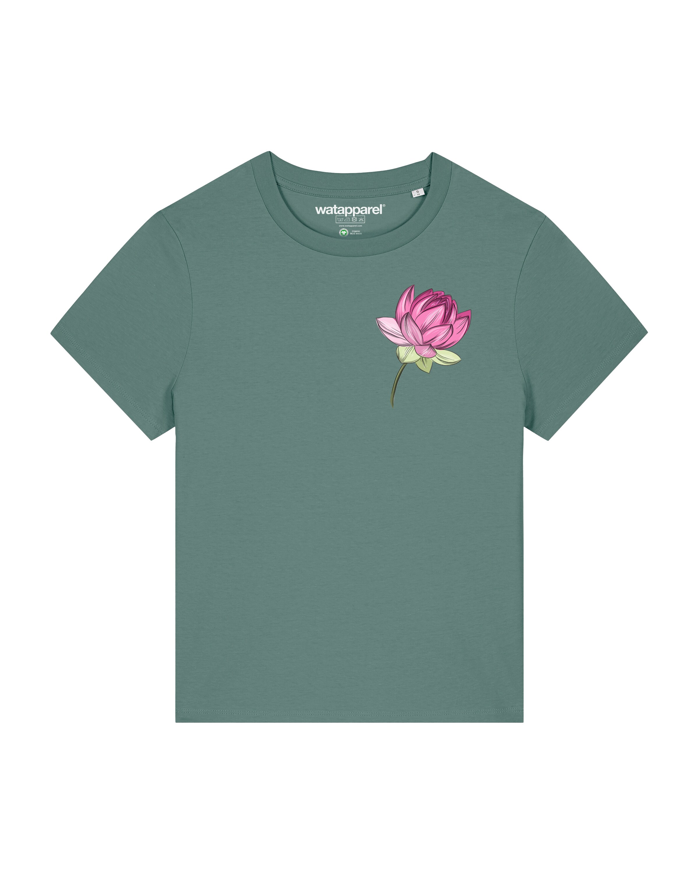 Maglietta 'Blume' di Watapparel in verde: frontale