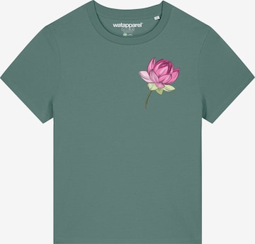 Watapparel T-Shirt 'Blume' in Grün: Vorderseite