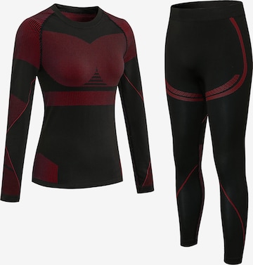 MEETWEE Athletic Bodysuit 'Athletic Underwear Set' in Red: front