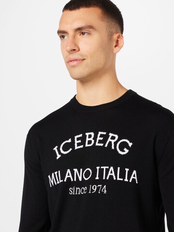 ICEBERG Μπλούζα φούτερ σε μαύρο