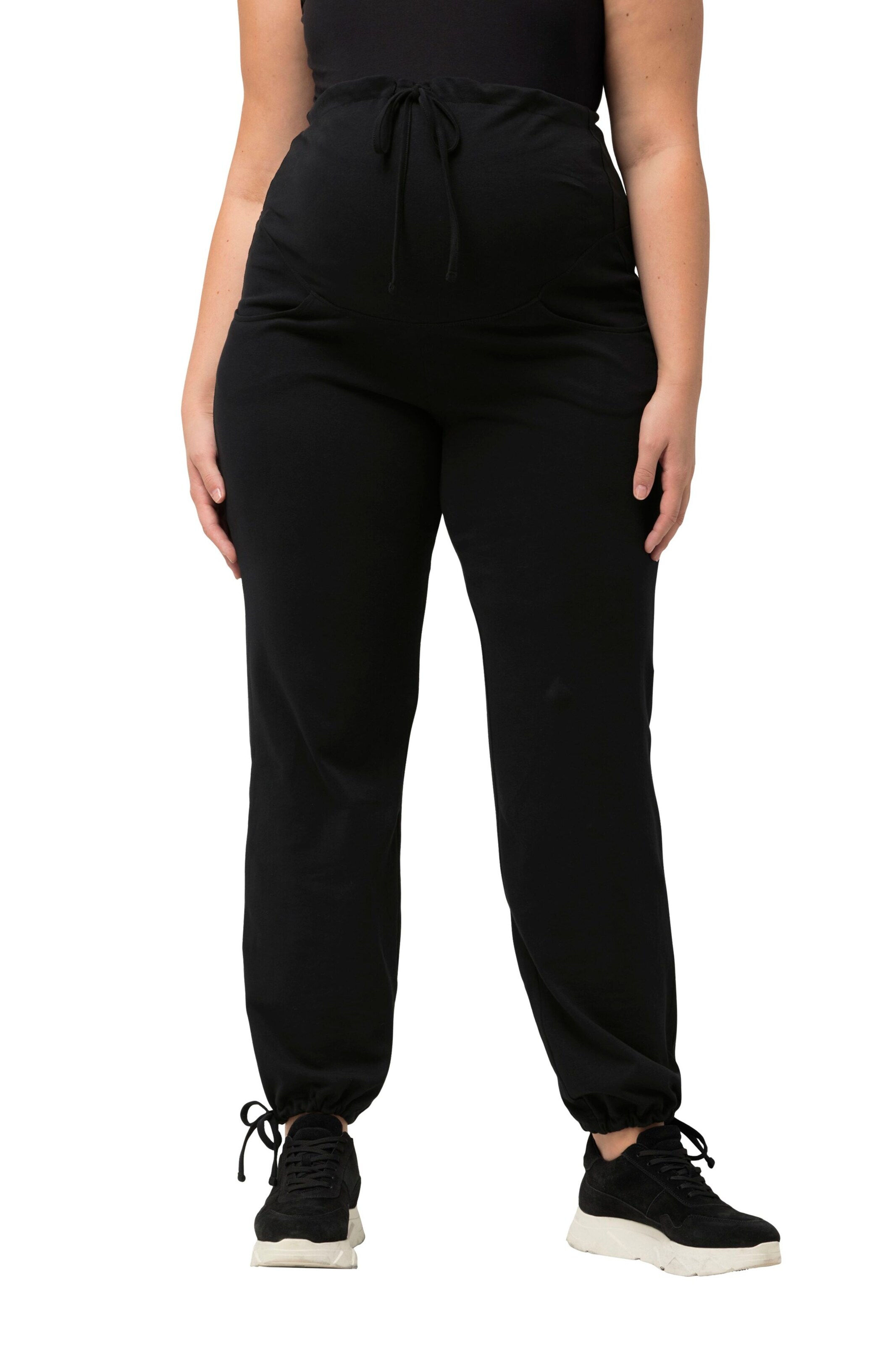 Ulla Popken Regular Hose in Schwarz: Vorderseite