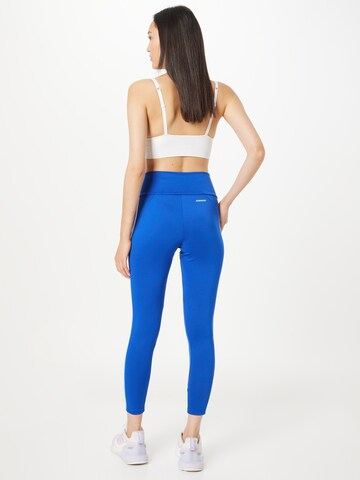 ADIDAS SPORTSWEAR Skinny Workout Pants 'Designed To Move High-Rise 3-Stripes' in Blue