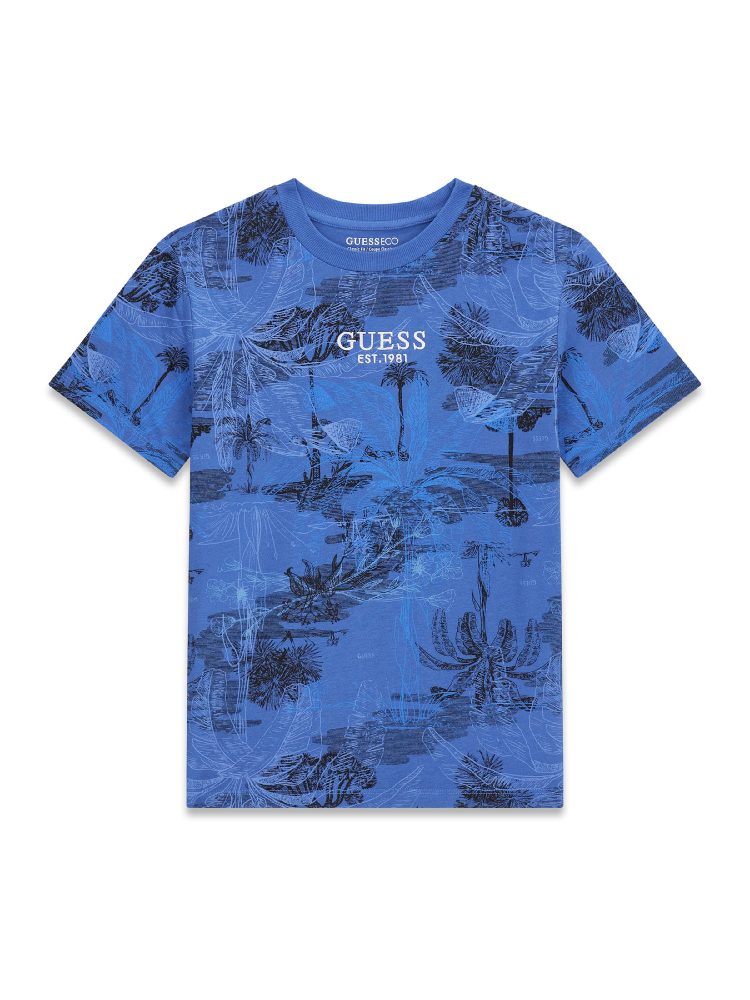 GUESS - Camiseta en azul: frente