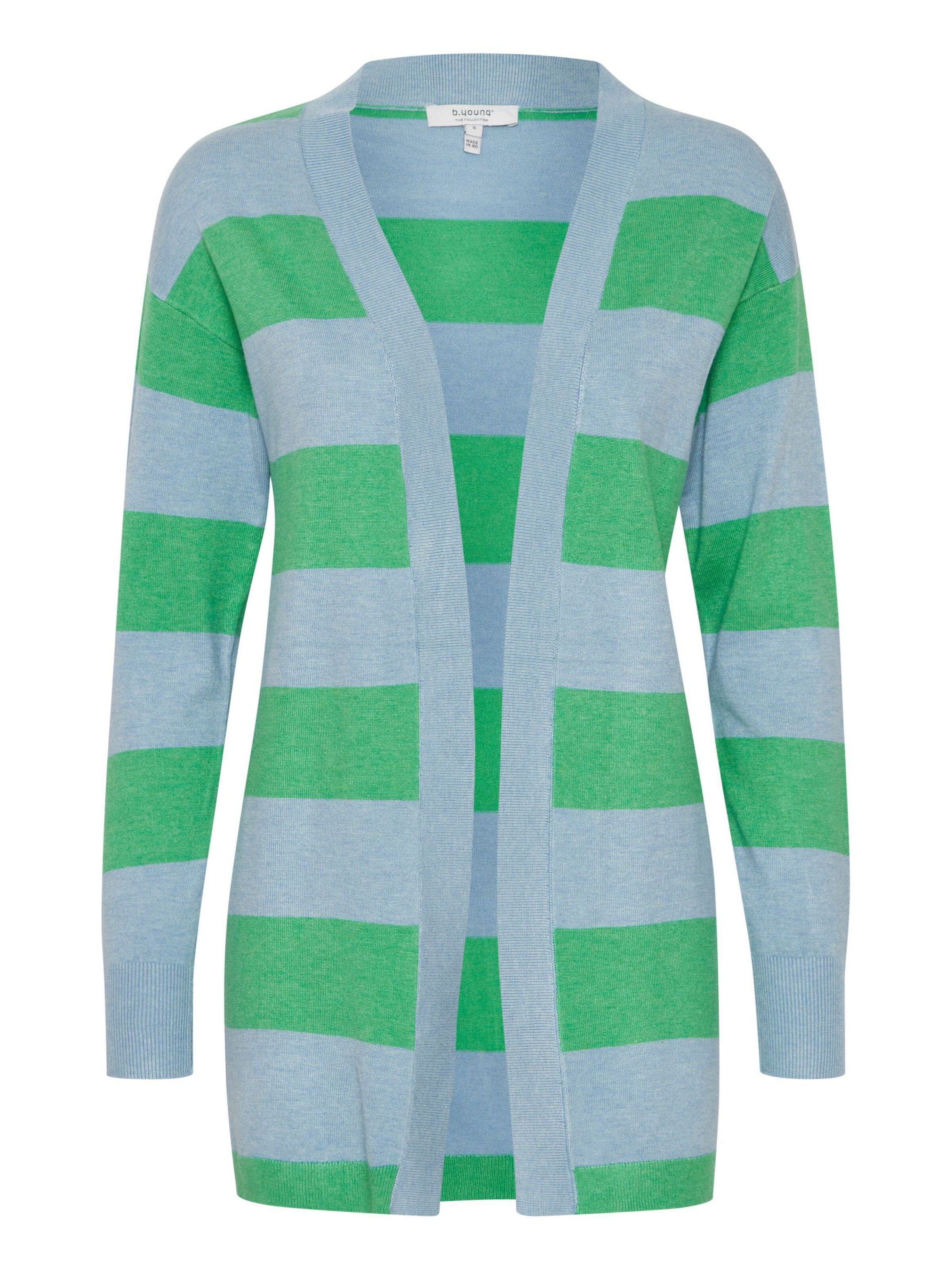 b.young Strickjacke 'BYMmpimbah' in Blau: Vorderseite