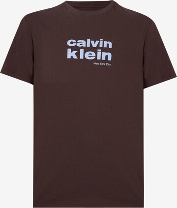 Calvin Klein Jeans Футболка в Коричневый: спереди