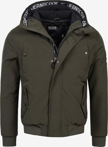 INDICODE JEANS Winter Jacket 'Albany' in Green: front