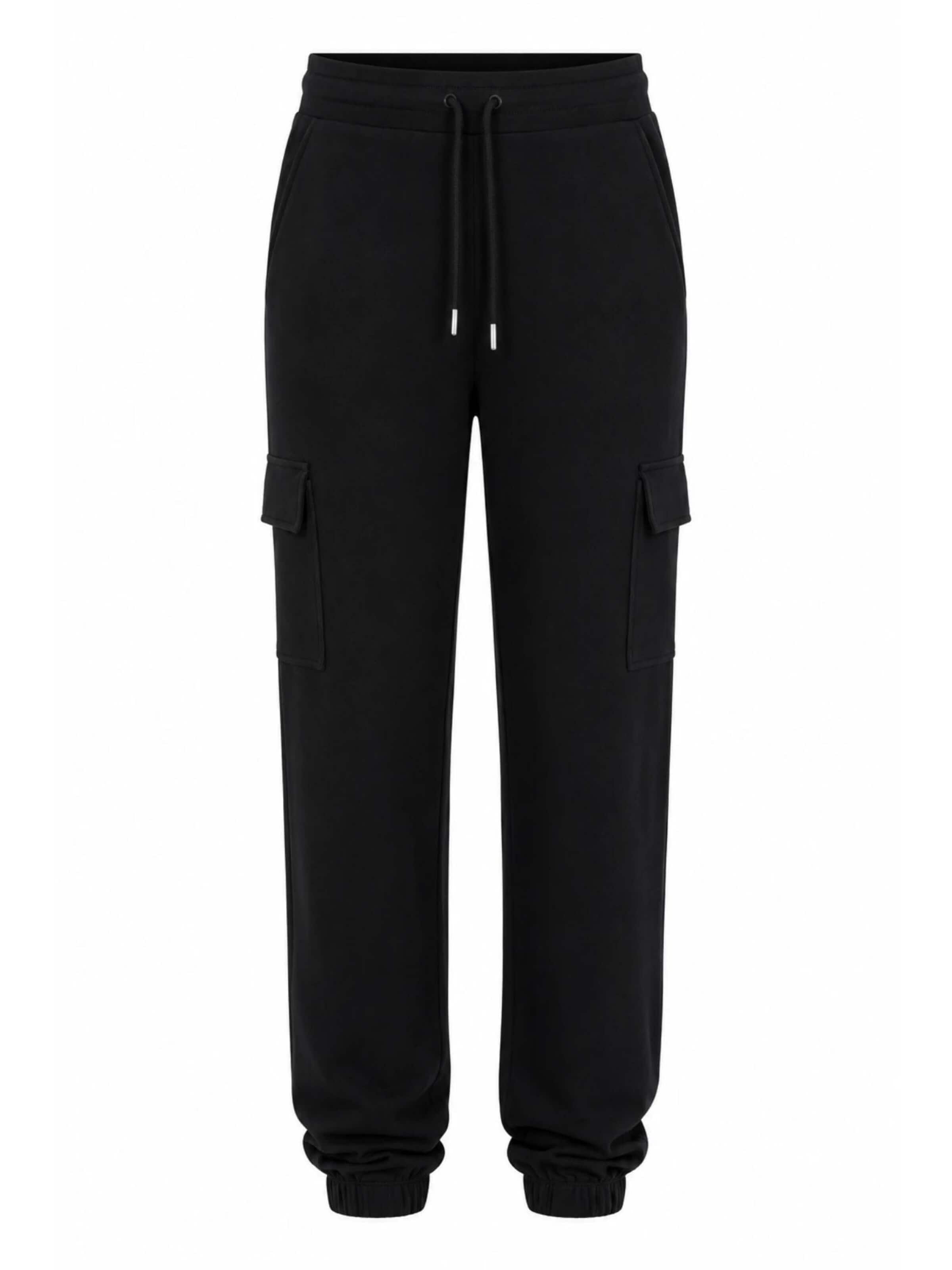 True North Tapered Pants 'Cargohose' in Black: front