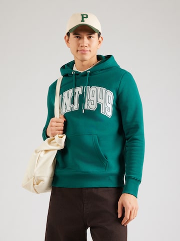 Bluză de molton de la GANT pe verde: față