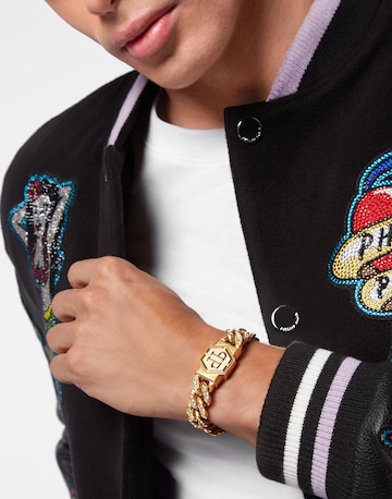 Braccialetto 'Hexagon' di Philipp Plein Jewellery in oro: frontale