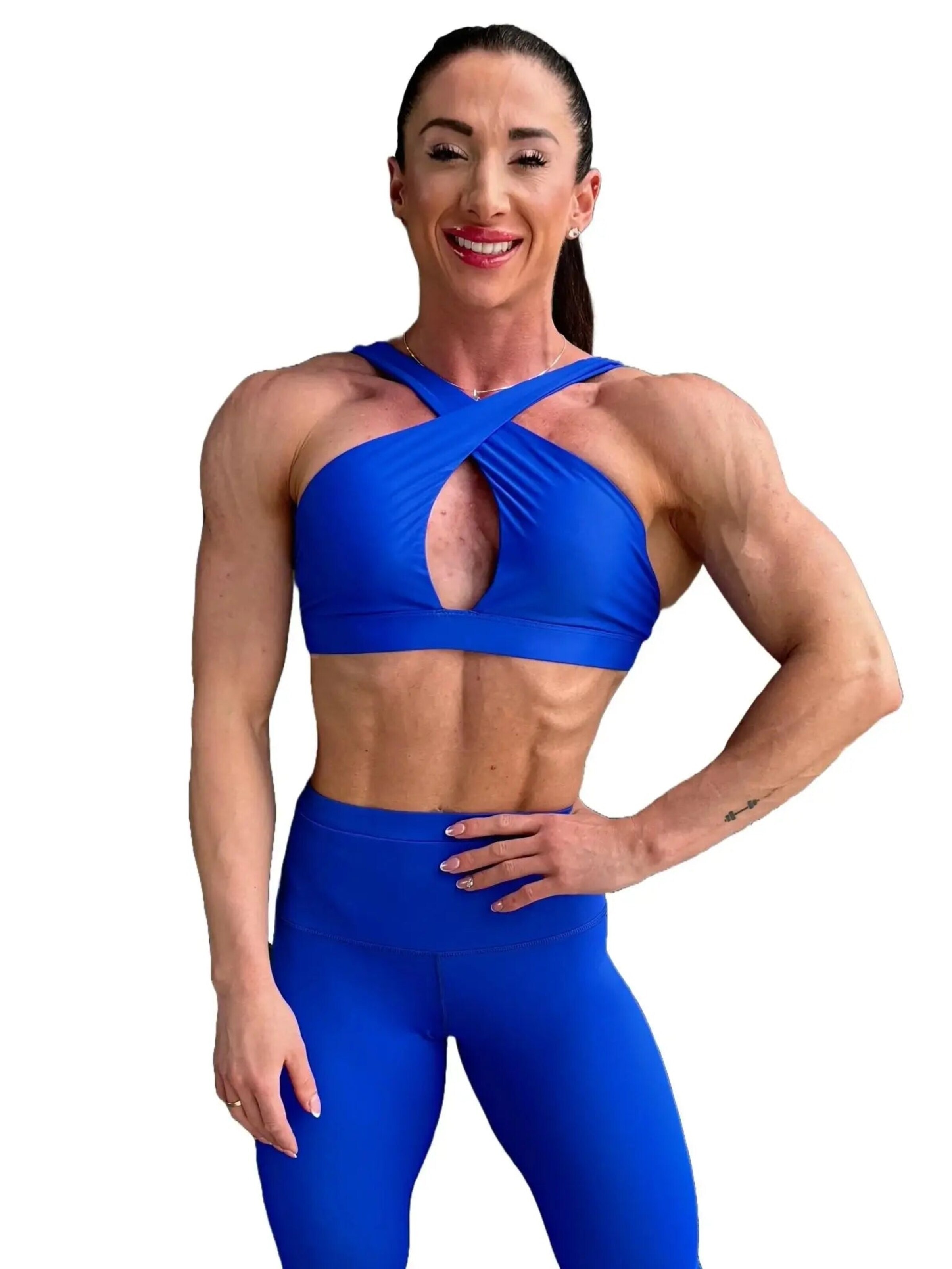 Haut de sport 'Top Paula' LUXFEEL en bleu : devant