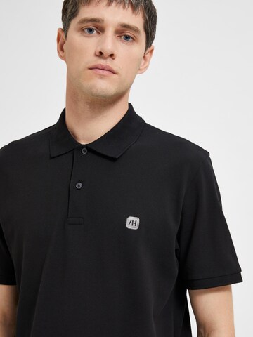 SELECTED HOMME Poloshirt 'Dante' in Schwarz