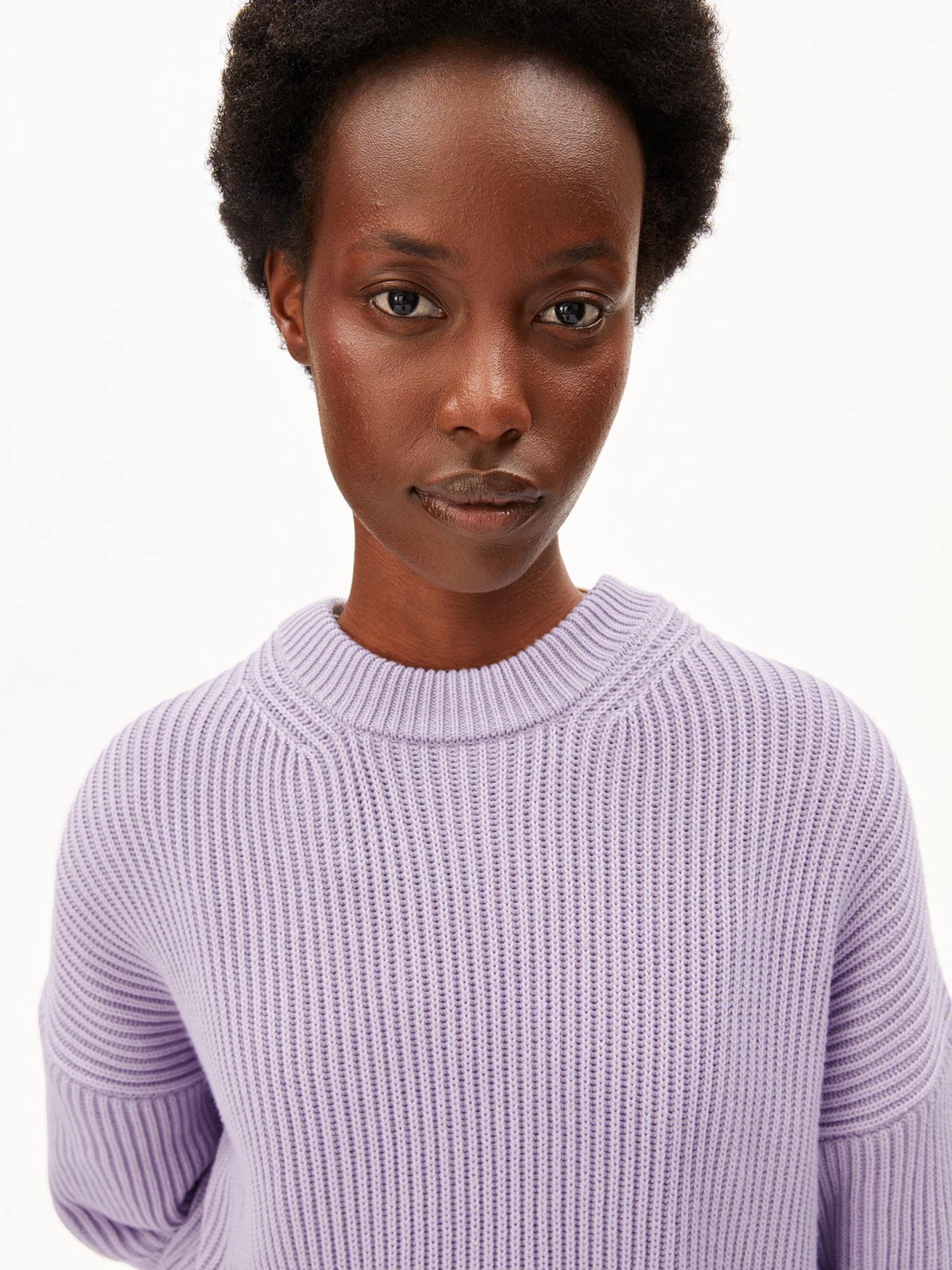 ARMEDANGELS Strickpullover VANISÉ RIB in Lila: Vorderseite