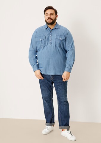 s.Oliver Men Big Sizes Regular Fit Hemd in Blau
