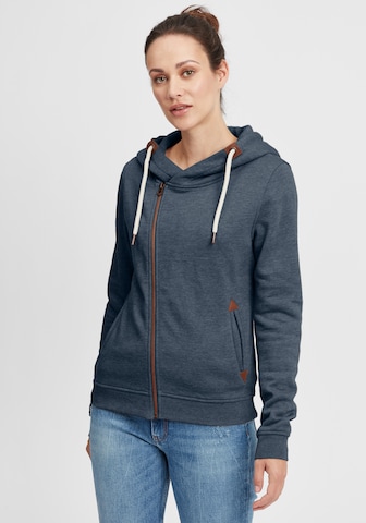 Oxmo Zip-Up Hoodie 'Vicky' in Blue: front