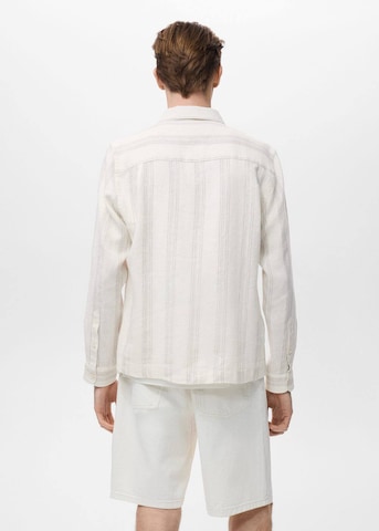 MANGO MAN Regular fit Button Up Shirt 'Ibiza' in Beige