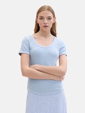 T-shirt TOM TAILOR DENIM en bleu : devant