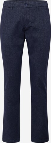 Lindbergh Regular Chino in Blauw: voorkant