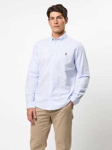 U.S. POLO ASSN. Regular Fit Skjorte 'Calvert' i blå: forside