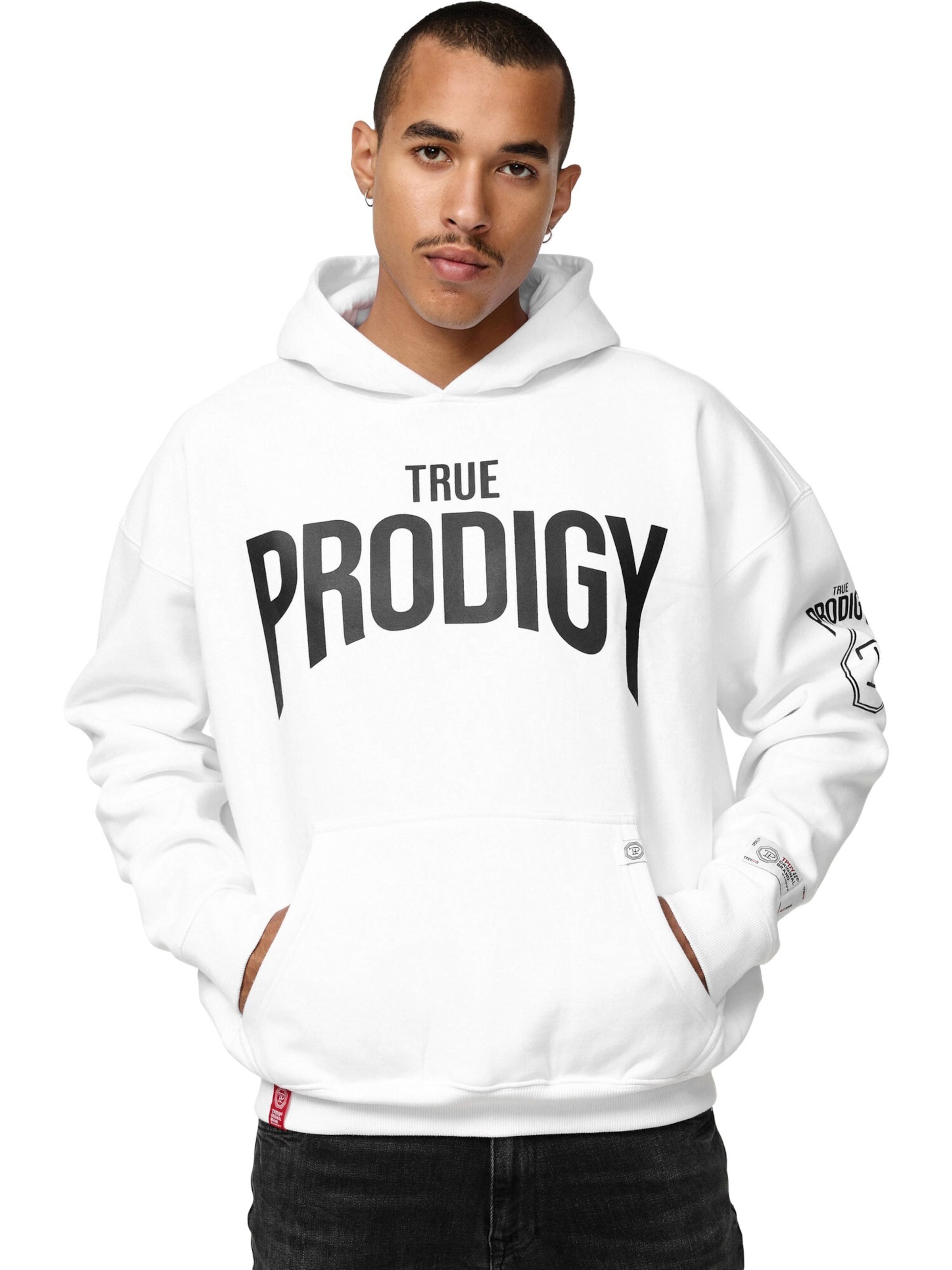 trueprodigy Sweatshirt 'Feith' i hvid: forside