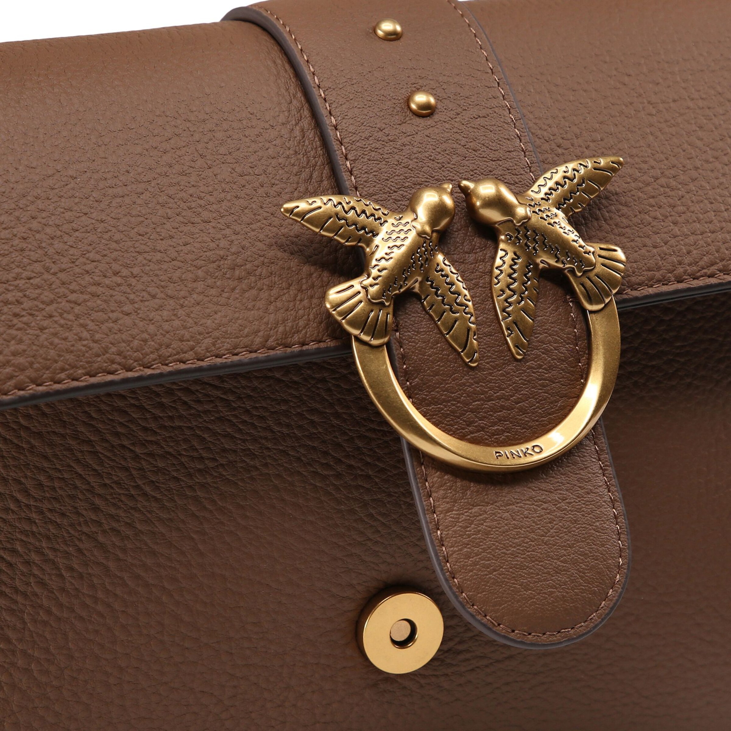 Borsa a tracolla 'Love One' di PINKO in marrone