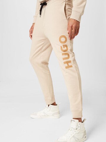 HUGO Red Tapered Trousers 'Dutschi' in Beige