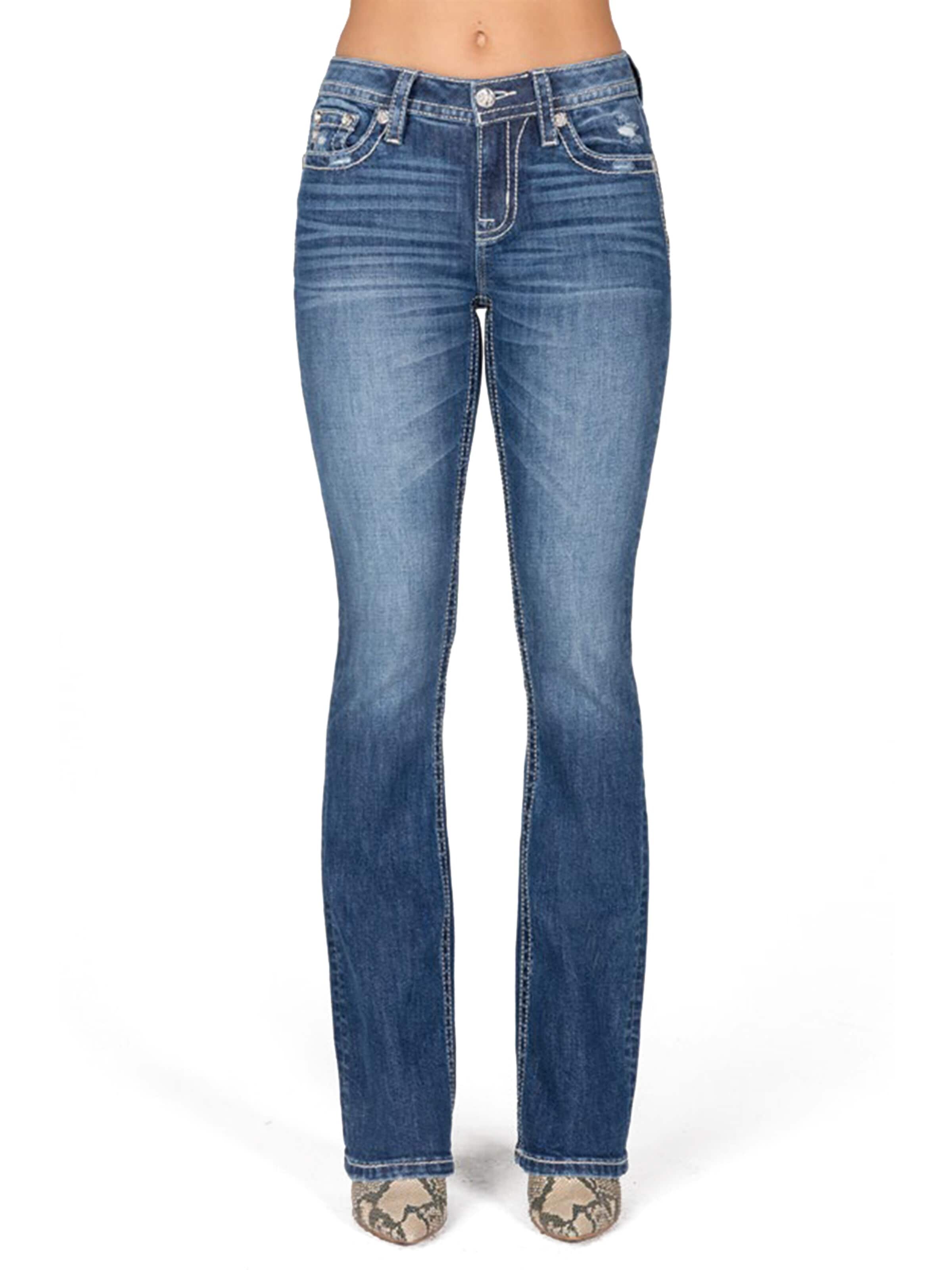 Miss Me Bootcut Jeans 'Miss Me' in Blau