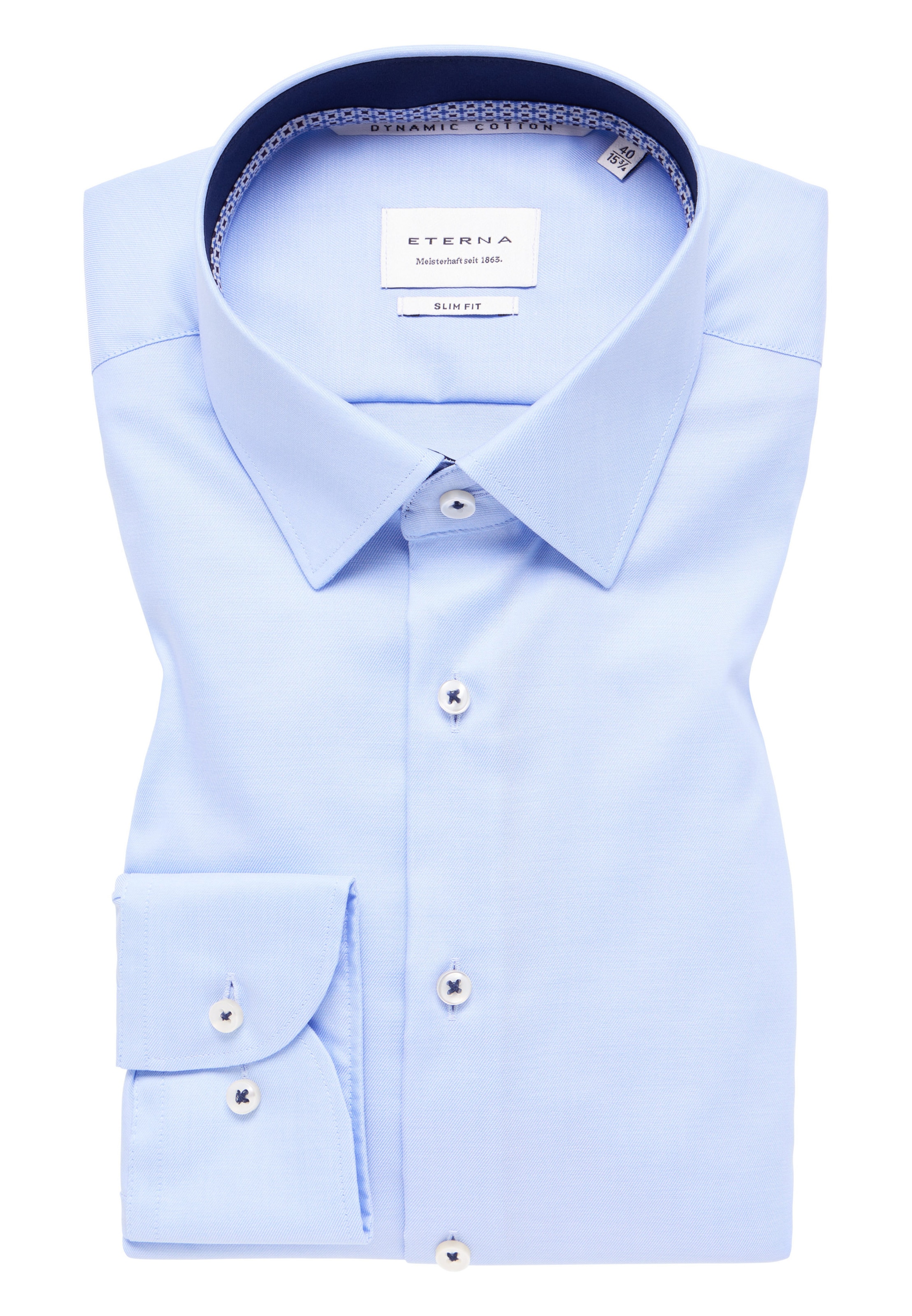 ETERNA Slim Fit Hemd in Blau