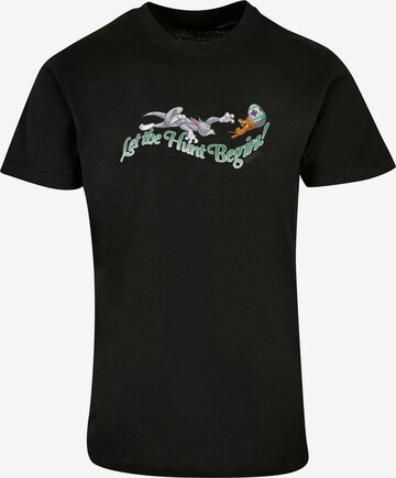 ABSOLUTE CULT Shirt 'Tom and Jerry - Let The Hunt Begin' in Zwart: voorkant