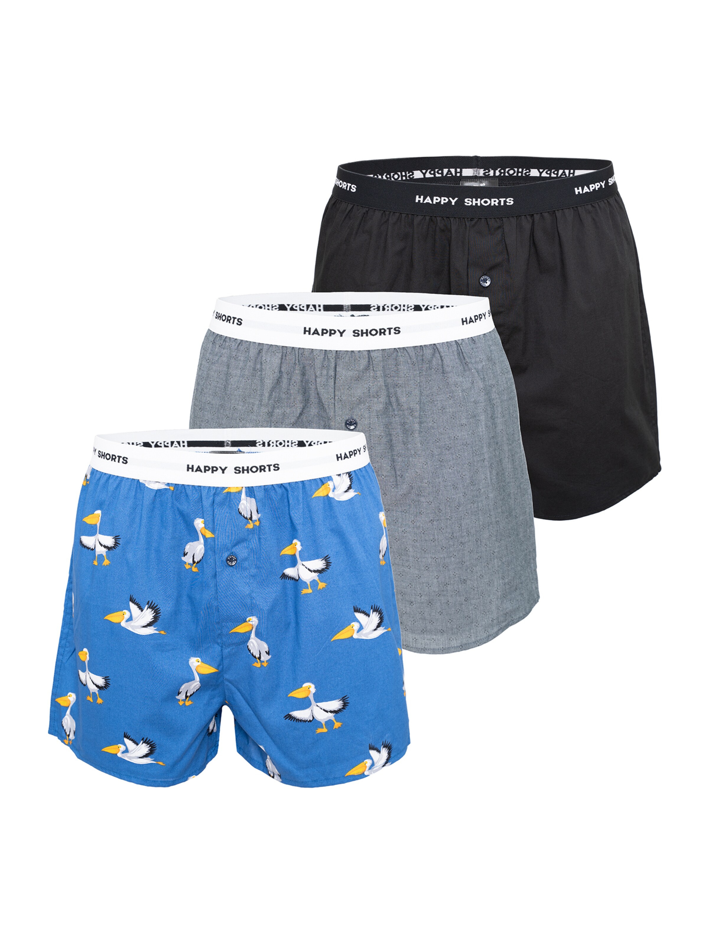 Boxers Happy Shorts en bleu : devant