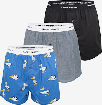 Boxers Happy Shorts en bleu : devant