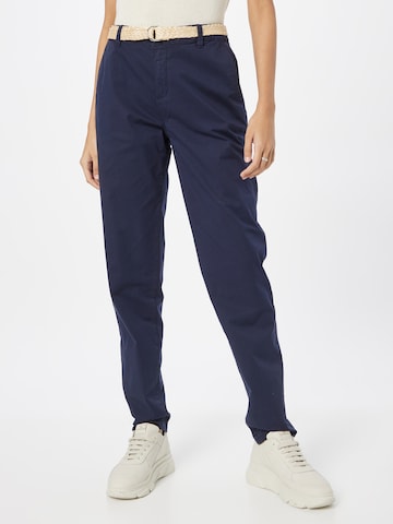 ESPRIT Slim fit Chino Pants in Blue: front