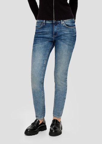 Skinny Jean QS en bleu : devant