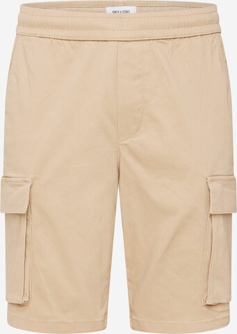 Pantaloni cargo 'CAM' di Only & Sons in beige: frontale