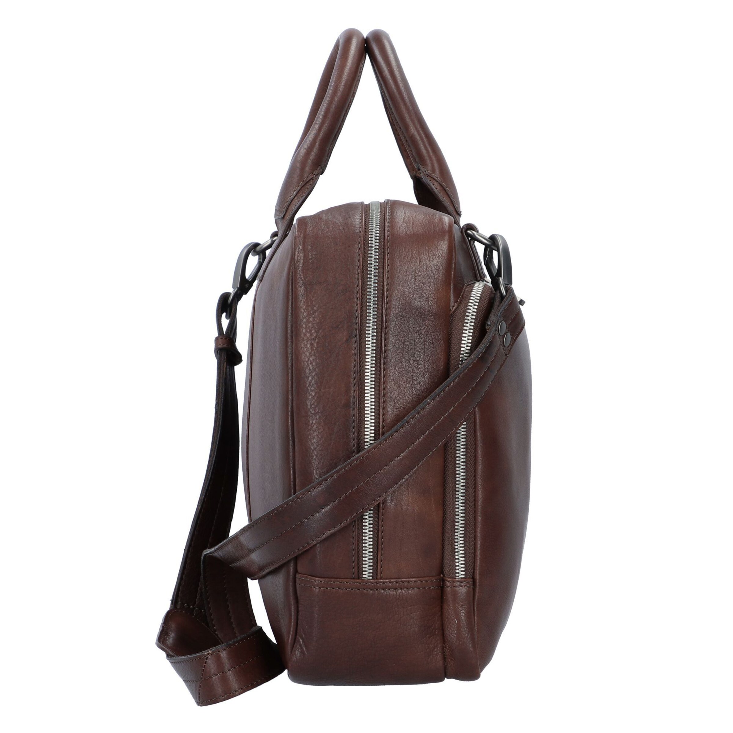 Borsa portadocumenti 'Vintage Bill' di Plevier in marrone